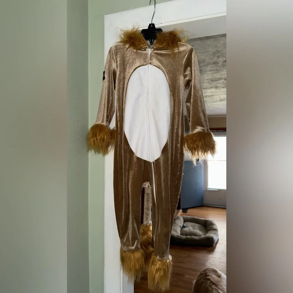 Tipsy Elves Brown and White Plush Lion Kids Costume